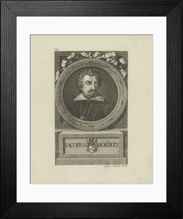 Framed Print : Portrait of Jakub Horcicky z Tepence (1575-1622). Creator: Balzer, Johann (1738-1799) Framed Print : Portrait of Jakub Horcicky z Tepence (1575-1622). Creator: Balzer, Johann (1738-1799)