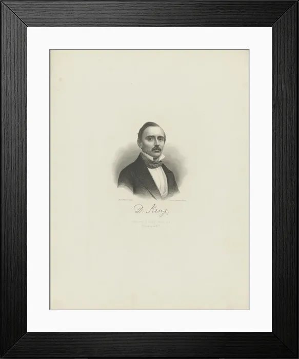 Framed Print : Portrait of the pianist and composer Diederich Krug (1821-1880), c. 1850. Creator: Weger Framed Print : Portrait of the pianist and composer Diederich Krug (1821-1880), c. 1850. Creator: Weger