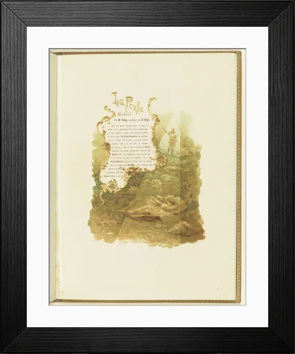 Framed Print : Program for the ballet La Perle by Marius Petipa and Riccardo Drigo, 1896. Creator: Hohen Framed Print : Program for the ballet La Perle by Marius Petipa and Riccardo Drigo, 1896. Creator: Hohen