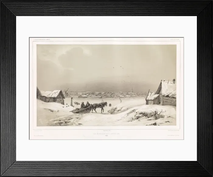 Framed Print : View of Mozhaysk on January 31, 1840, 1842. Creator: Adam, Jean-Victor Vincent (1801-1867) Framed Print : View of Mozhaysk on January 31, 1840, 1842. Creator: Adam, Jean-Victor Vincent (1801-1867)