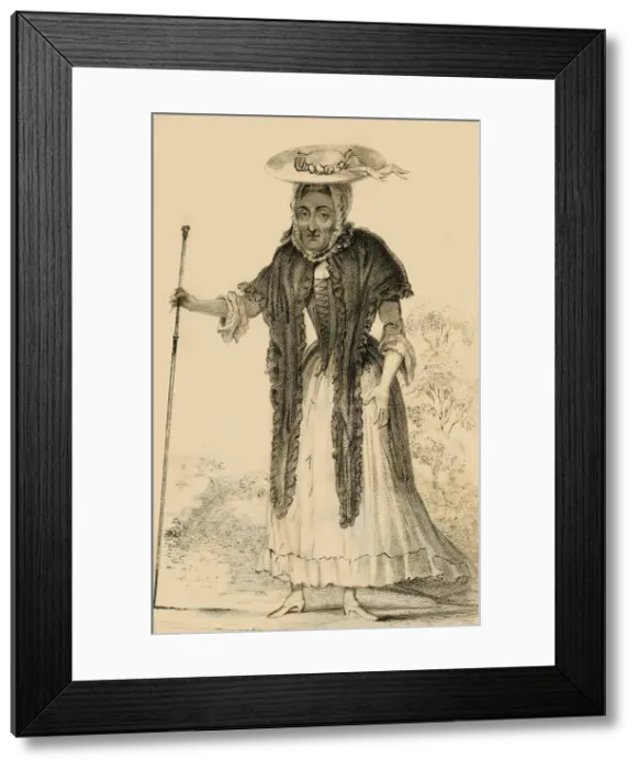 Framed Print : Jane Lewson, Remarkable for her age and pecularities, 1821. Creator: Robert Cooper Framed Print : Jane Lewson, Remarkable for her age and pecularities, 1821. Creator: Robert Cooper