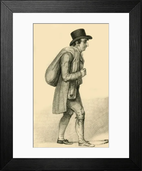 Framed Print : Henry Lemoine, the Eccentric Bookseller & Author, 1822. Creator: Robert Cooper Framed Print : Henry Lemoine, the Eccentric Bookseller & Author, 1822. Creator: Robert Cooper