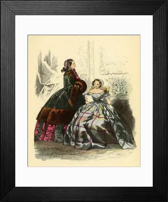 Framed Print : Petit Courrier des Dames, 1857, 1943. Creator: Unknown Framed Print : Petit Courrier des Dames, 1857, 1943. Creator: Unknown
