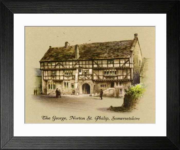 Framed Print : The George, Norton St. Philip, Somersetshire, 1936. Creator: Unknown Framed Print : The George, Norton St. Philip, Somersetshire, 1936. Creator: Unknown