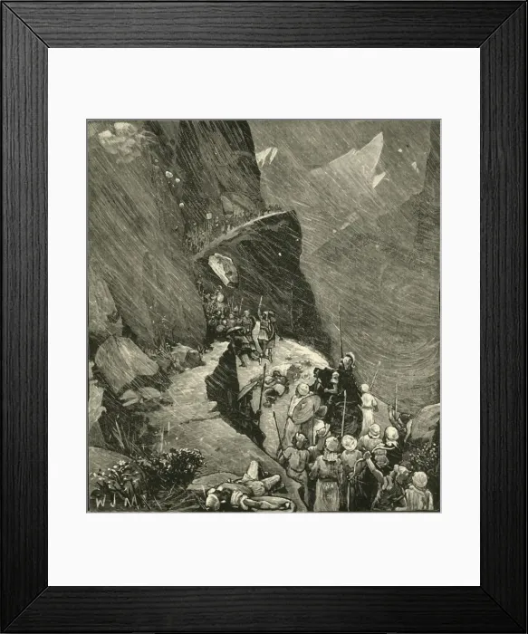 Framed Print : The Carthaginians Crossing The Alps, 1890. Creator: Unknown Framed Print : The Carthaginians Crossing The Alps, 1890. Creator: Unknown