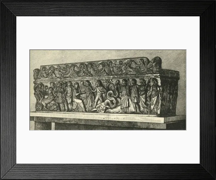 Framed Print : Roman Sarcophagus, 1890. Creator: Unknown Framed Print : Roman Sarcophagus, 1890. Creator: Unknown