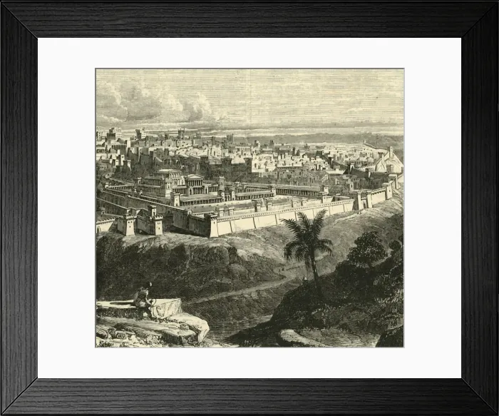 Framed Print : Jerusalem in the Time of Jesus Christ, Showing the Temple as restored by Herod the Great, 1890 Framed Print : Jerusalem in the Time of Jesus Christ, Showing the Temple as restored by Herod the Great, 1890