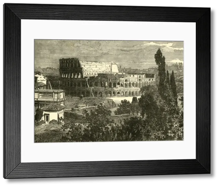Framed Print : Ruins of the Colosseum, from the Palatine, 1890. Creator: Unknown Framed Print : Ruins of the Colosseum, from the Palatine, 1890. Creator: Unknown