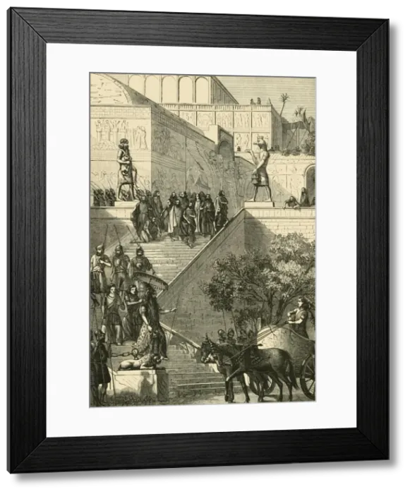 Framed Print : The Palace of Kouyunjik, Restored. (After Layard), 1890. Creator: Unknown Framed Print : The Palace of Kouyunjik, Restored. (After Layard), 1890. Creator: Unknown