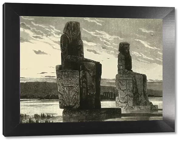 Colossal Staues at Thebes, 1890. Creator: Unknown