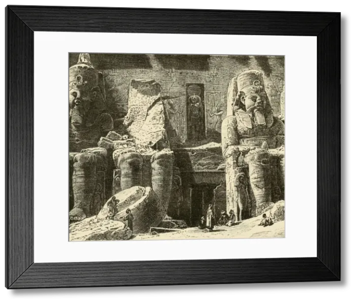 Framed Print : Rock-Temples at Abousimbel, 1890. Creator: Unknown Framed Print : Rock-Temples at Abousimbel, 1890. Creator: Unknown