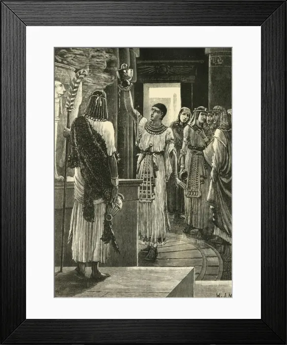 Framed Print : Psammetichus and the Bronze Helmet, 1890. Creator: Unknown Framed Print : Psammetichus and the Bronze Helmet, 1890. Creator: Unknown