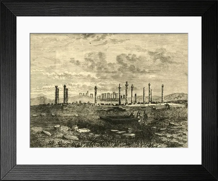 Framed Print : Ruins at Persepolis, 1890. Creator: Unknown Framed Print : Ruins at Persepolis, 1890. Creator: Unknown