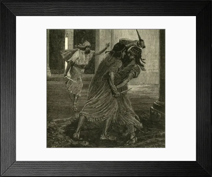 Framed Print : The Struggle Between Gomates and Gobryas, 1890. Creator: Unknown Framed Print : The Struggle Between Gomates and Gobryas, 1890. Creator: Unknown