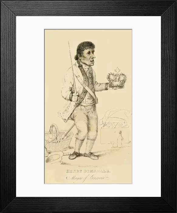 Framed Print : Henry Dimsdale, Mayor of Garratt, 1821. Creator: Robert Cooper Framed Print : Henry Dimsdale, Mayor of Garratt, 1821. Creator: Robert Cooper