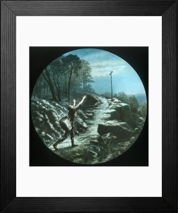 Framed Print : Christian sees the cross, c1910. Creator: Unknown Framed Print : Christian sees the cross, c1910. Creator: Unknown