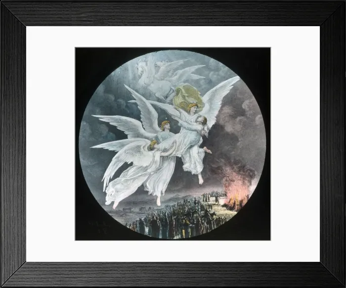 Framed Print : Faithful carried to Heaven, c1910. Creator: Unknown Framed Print : Faithful carried to Heaven, c1910. Creator: Unknown