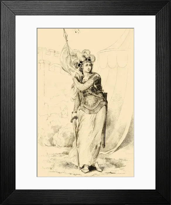 Framed Print : Joan D Arc, the Maid of Orleans, 1821. Creator: R Page Framed Print : Joan D Arc, the Maid of Orleans, 1821. Creator: R Page