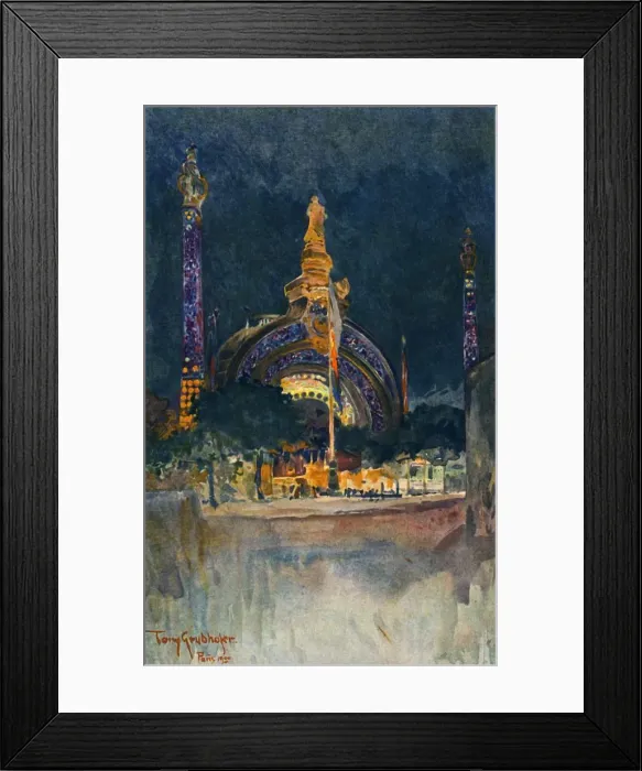 Framed Print : Illumination of the Main Entrance to the Paris Exhibition, 1900. Creator