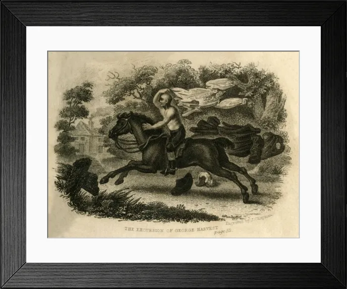 Framed Print : The Excursion of George Harvest, 1821. Creator: J Chapman Framed Print : The Excursion of George Harvest, 1821. Creator: J Chapman