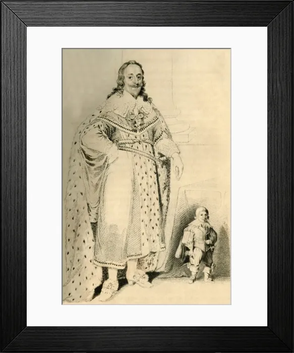 Framed Print : Jeffery Hudson, Aged 30 Years, 18 Inches high. - Dwarf to King Charles the First, 1821 Framed Print : Jeffery Hudson, Aged 30 Years, 18 Inches high. - Dwarf to King Charles the First, 1821