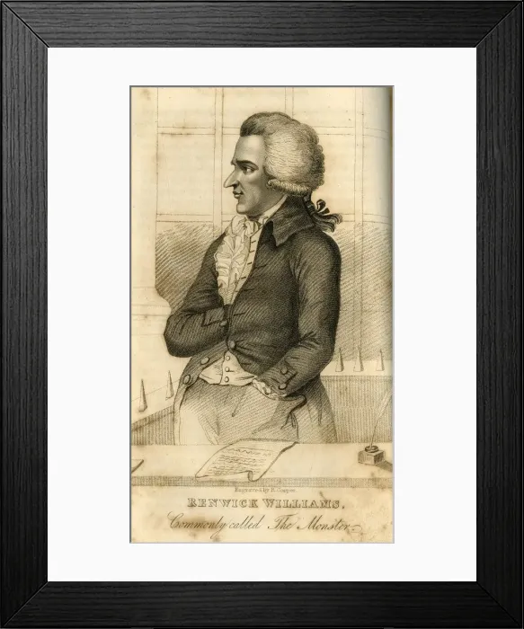 Framed Print : Renwick Williams, Commonly called The Monster, 1822. Creator: Robert Cooper Framed Print : Renwick Williams, Commonly called The Monster, 1822. Creator: Robert Cooper