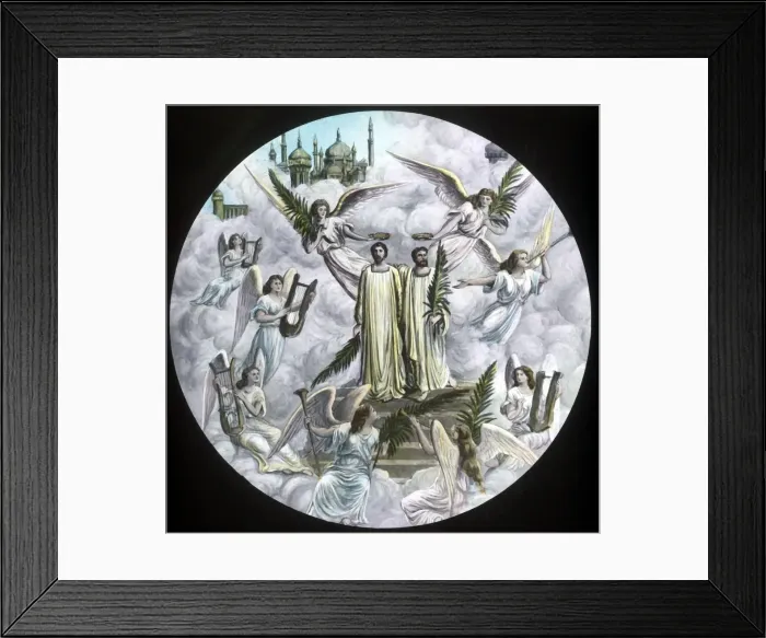 Framed Print : The Pilgrims crowned, c1910. Creator: Unknown Framed Print : The Pilgrims crowned, c1910. Creator: Unknown