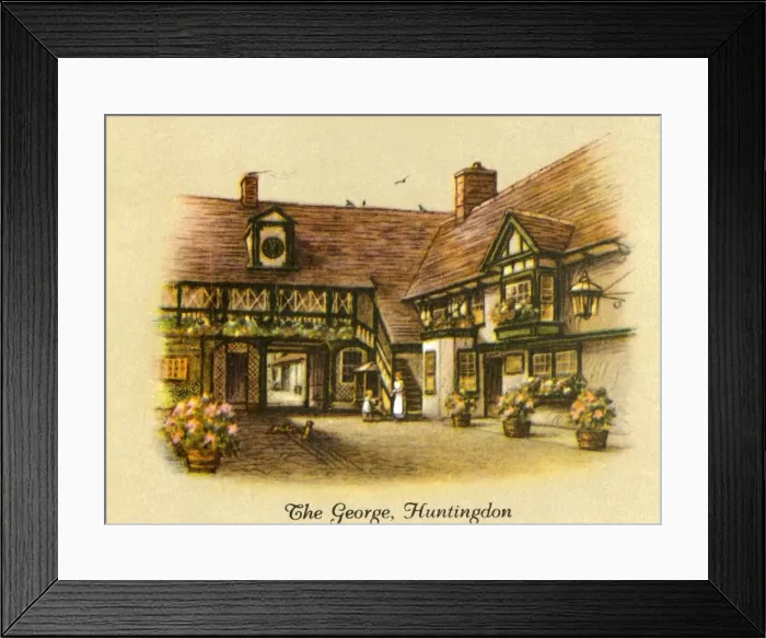 Framed Print : The George, Huntingdon, 1936. Creator: Unknown Framed Print : The George, Huntingdon, 1936. Creator: Unknown