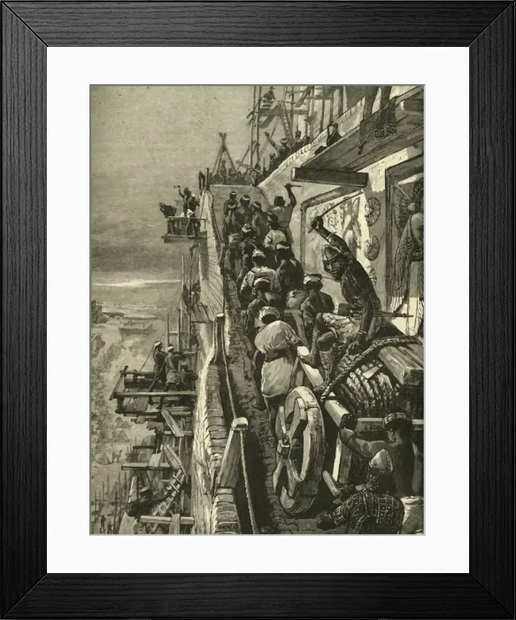 Framed Print : The Building of Babel, 1890. Creator: Unknown Framed Print : The Building of Babel, 1890. Creator: Unknown