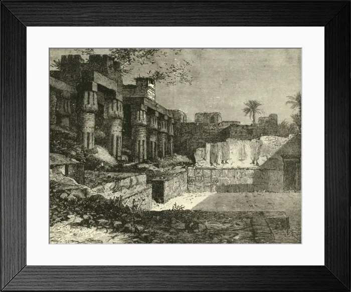 Framed Print : The Temple at Luxor, 1890. Creator: Unknown Framed Print : The Temple at Luxor, 1890. Creator: Unknown
