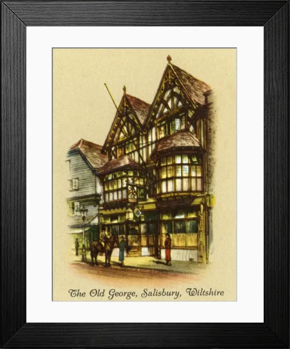 Framed Print : The Old George, Salisbury, Wiltshire, 1936. Creator: Unknown Framed Print : The Old George, Salisbury, Wiltshire, 1936. Creator: Unknown