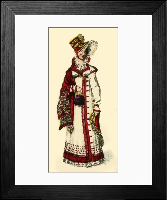 Framed Print : La Belle Assemblee, 1817, 1943. Creator: Unknown Framed Print : La Belle Assemblee, 1817, 1943. Creator: Unknown
