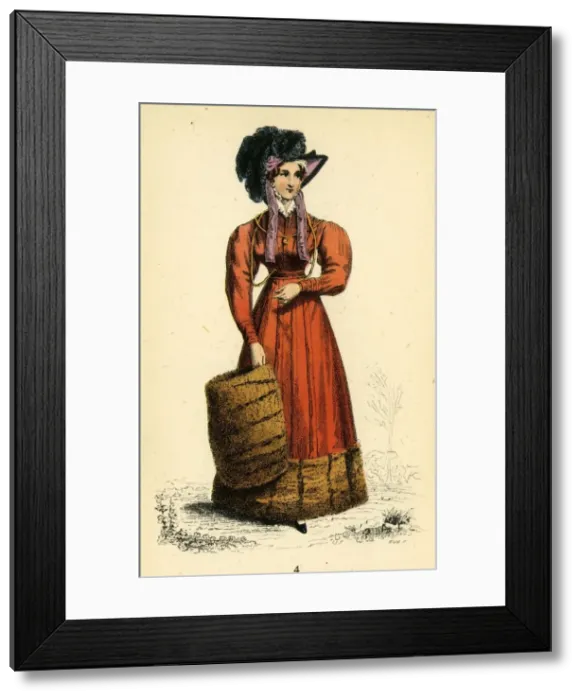 Framed Print : La Belle Assemblee, 1824, 1943. Creator: Unknown Framed Print : La Belle Assemblee, 1824, 1943. Creator: Unknown