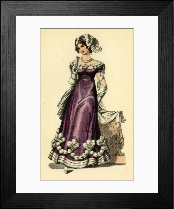 Framed Print : La Belle Assemblee, 1823, 1943. Creator: Unknown Framed Print : La Belle Assemblee, 1823, 1943. Creator: Unknown