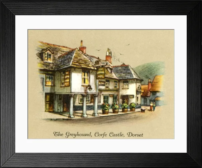 Framed Print : The Greyhound, Corfe Castle, Dorset, 1936. Creator: Unknown Framed Print : The Greyhound, Corfe Castle, Dorset, 1936. Creator: Unknown