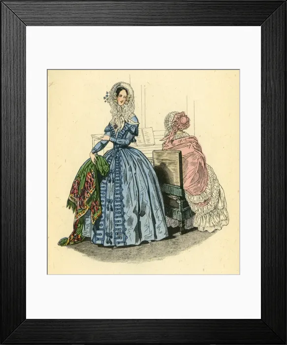 Framed Print : Petit Courrier des Dames, 1840, 1943. Creator: Unknown Framed Print : Petit Courrier des Dames, 1840, 1943. Creator: Unknown