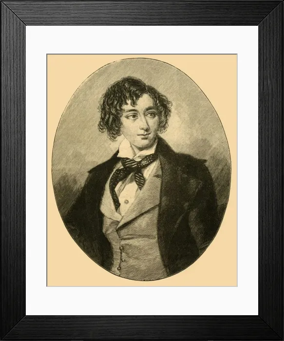 Framed Print : Benjamin Disraeli, British politician, c1840 (c1890). Creator: Unknown Framed Print : Benjamin Disraeli, British politician, c1840 (c1890). Creator: Unknown
