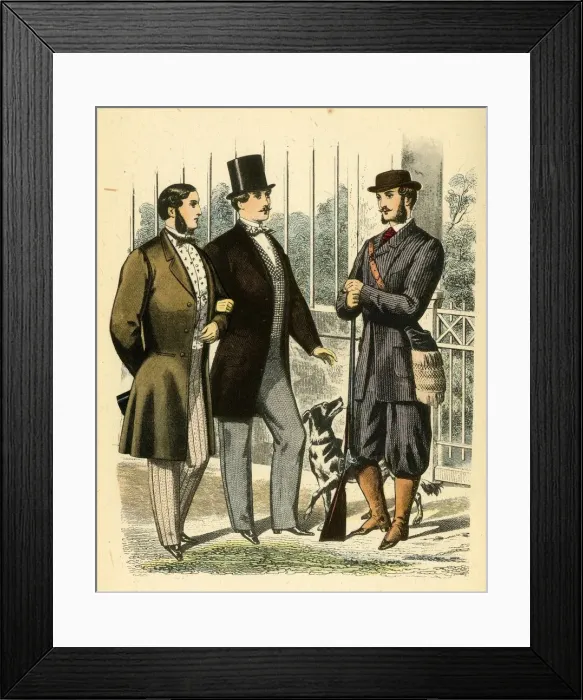 Framed Print : Gazette of Fashion, 1861, 1943. Creator: Unknown Framed Print : Gazette of Fashion, 1861, 1943. Creator: Unknown