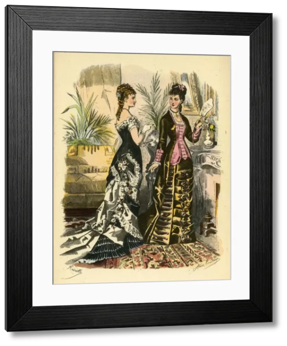 Framed Print : La Mode Illustree, 1878, 1943. Creator: Unknown