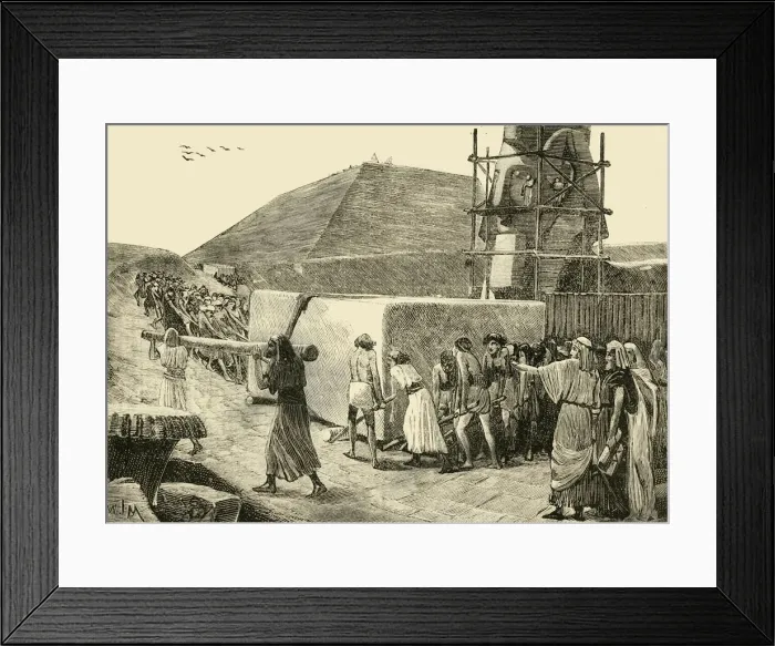 Framed Print : Building a Pyramid, 1890. Creator: Unknown Framed Print : Building a Pyramid, 1890. Creator: Unknown
