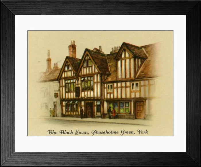 Framed Print : The Black Swan, Peaseholme Green, York, 1936. Creator: Unknown Framed Print : The Black Swan, Peaseholme Green, York, 1936. Creator: Unknown