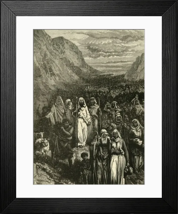 Framed Print : March of the Israelites, 1890. Creator: Unknown Framed Print : March of the Israelites, 1890. Creator: Unknown