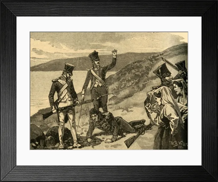 Framed Print : Capture of French Marshal Joachim Murat, Calabria, Italy, 1815 (c1890). Creator: Unknown Framed Print : Capture of French Marshal Joachim Murat, Calabria, Italy, 1815 (c1890). Creator: Unknown