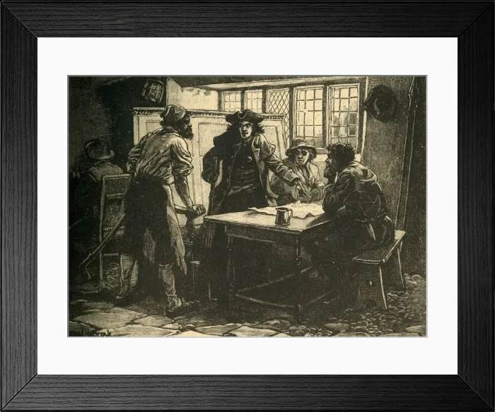 Framed Print : The Nottingham Captain and agitators at the White Horse Inn, Pentrich Framed Print : The Nottingham Captain and agitators at the White Horse Inn, Pentrich