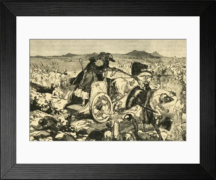 Framed Print : The Defeat of Adonizedeck, 1890. Creator: Unknown Framed Print : The Defeat of Adonizedeck, 1890. Creator: Unknown