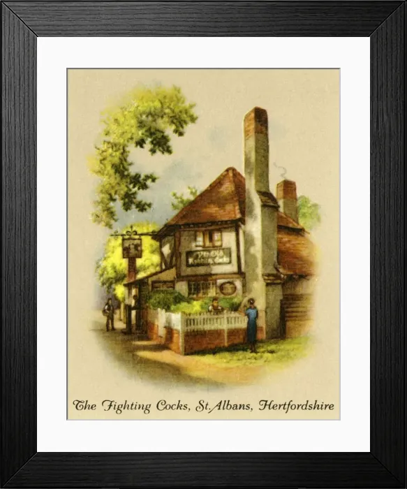 Framed Print : The Fighting Cocks, St. Albans, Hertfordshire, 1936. Creator: Unknown Framed Print : The Fighting Cocks, St. Albans, Hertfordshire, 1936. Creator: Unknown