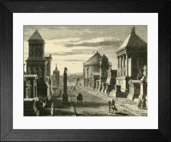 Framed Print : The Appian Way at Rome (restored), 1890. Creator: Unknown Framed Print : The Appian Way at Rome (restored), 1890. Creator: Unknown