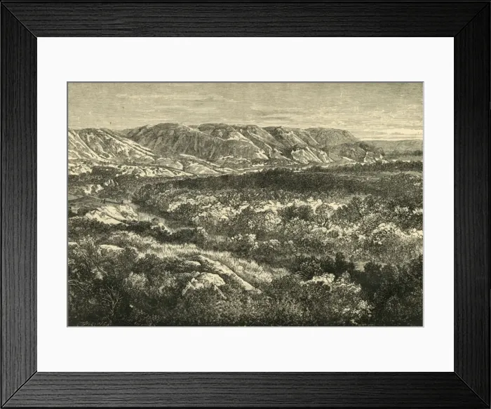 Framed Print : View in the Valley of the Jordan, 1890. Creator: Unknown Framed Print : View in the Valley of the Jordan, 1890. Creator: Unknown