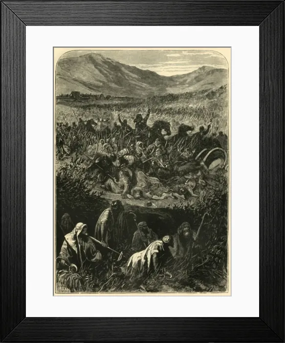 Framed Print : The Battle of Michmash, 1890. Creator: Unknown