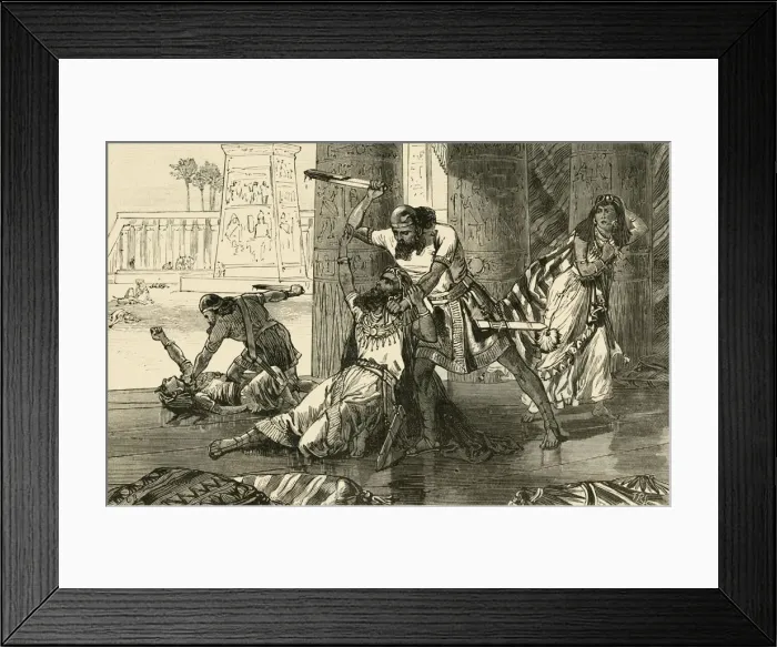 Framed Print : Massacre of the Hivites by Simeon and Levi, 1890. Creator: Unknown Framed Print : Massacre of the Hivites by Simeon and Levi, 1890. Creator: Unknown
